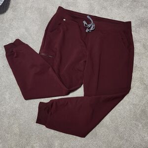 NWT Women's Figs Jogger Scrub Pants Wine Plus Size 2XL
